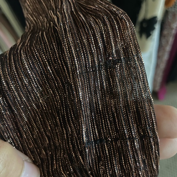 Sabina Musayev Bronze long tiered long sleeve dress with Plunge Neckline - Picture 8 of 9